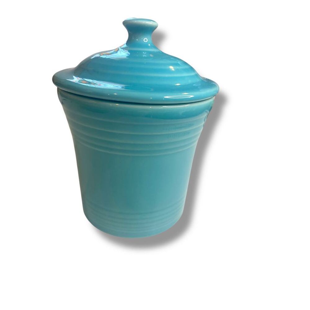 Fiesta  Small Utility Jam Jar Homer Laughlin 5.5" Turquoise - Picture 2 of 7